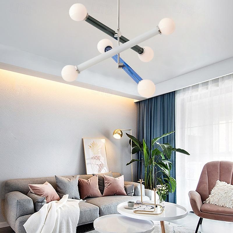 led modern csillár lámpa, csillár világítás színes üveggel kávézó étterem függeszték állítható függőlámpa dizájn mennyezeti lámpatest nappali étkezőbe nagy szekrény 110-240v 2025 - $449.99 –P8