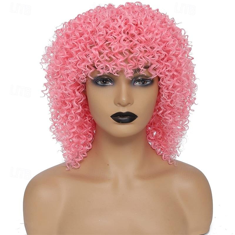Parrucche Afro Nere Ricce per Donne Nere Parrucche Corte per Donne Nere Parrucche di Capelli Naturali con Frangia Parrucche Ricce Kinky Afro Twist Parrucche di Halloween del 2025 a $19.49 –P4