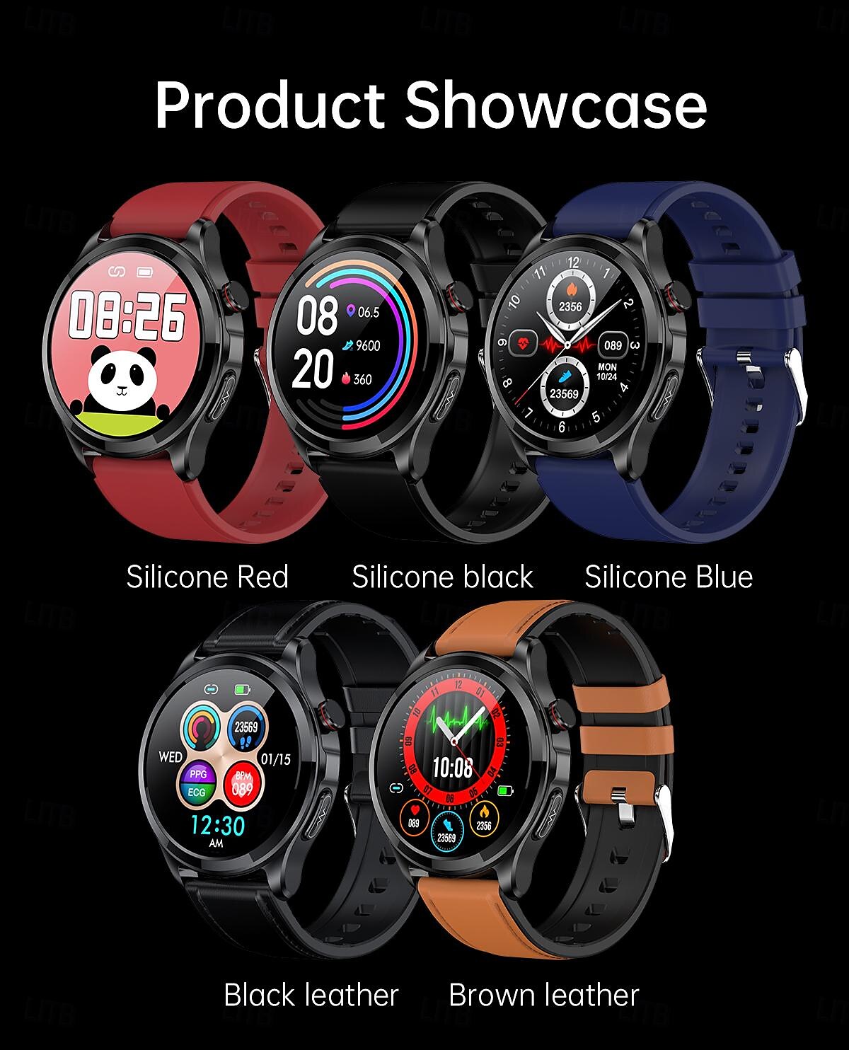 2025年 tk22 スマートスポーツウォッチ心電図 ppg 心拍数血圧モニター hd スクリーン bluetooth コール防水フィットネストラッカー腕時計  コレクション – $78.99 –P19