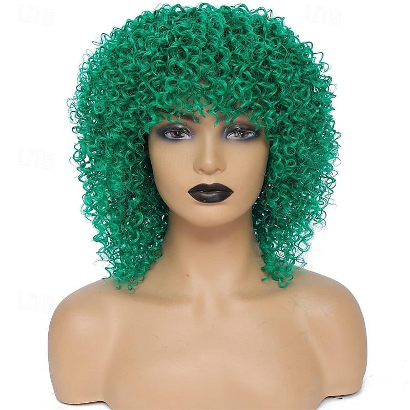 Parrucche Afro Nere Ricce per Donne Nere Parrucche Corte per Donne Nere Parrucche di Capelli Naturali con Frangia Parrucche Ricce Kinky Afro Twist Parrucche di Halloween del 2025 a $19.49 –P7