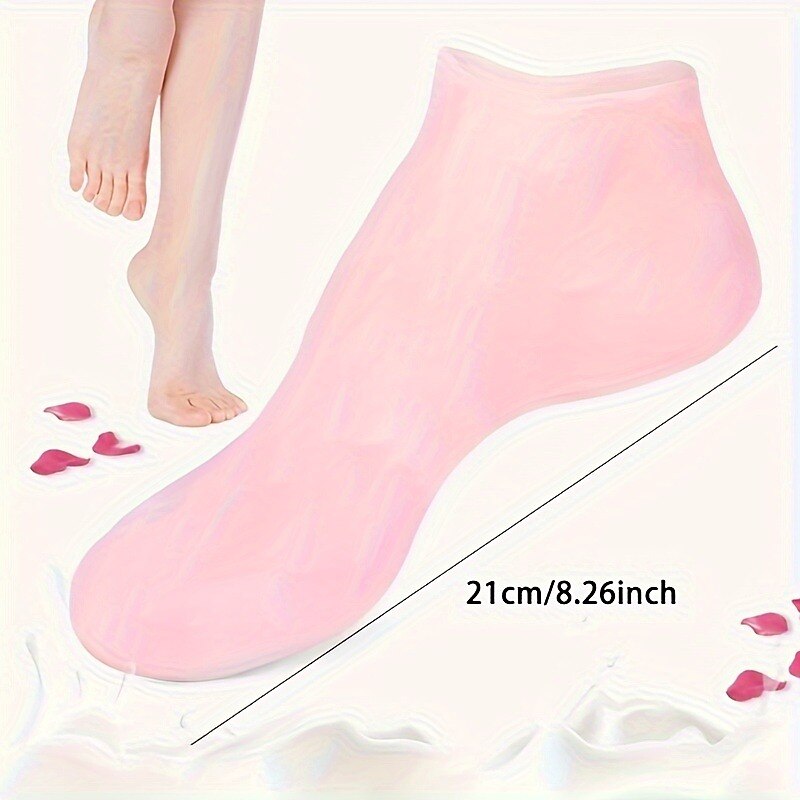 جوارب مرطبة من جل السيليكون - جوارب باديكير سبا للقدم للسيدات للأقدام الجافة والمتشققة، جوارب جل للعناية بالقدم لإصلاح القدم الجافة والكعوب المتشققة وتنعيم البشرة الخشنة 2025 - $4.99 –P4