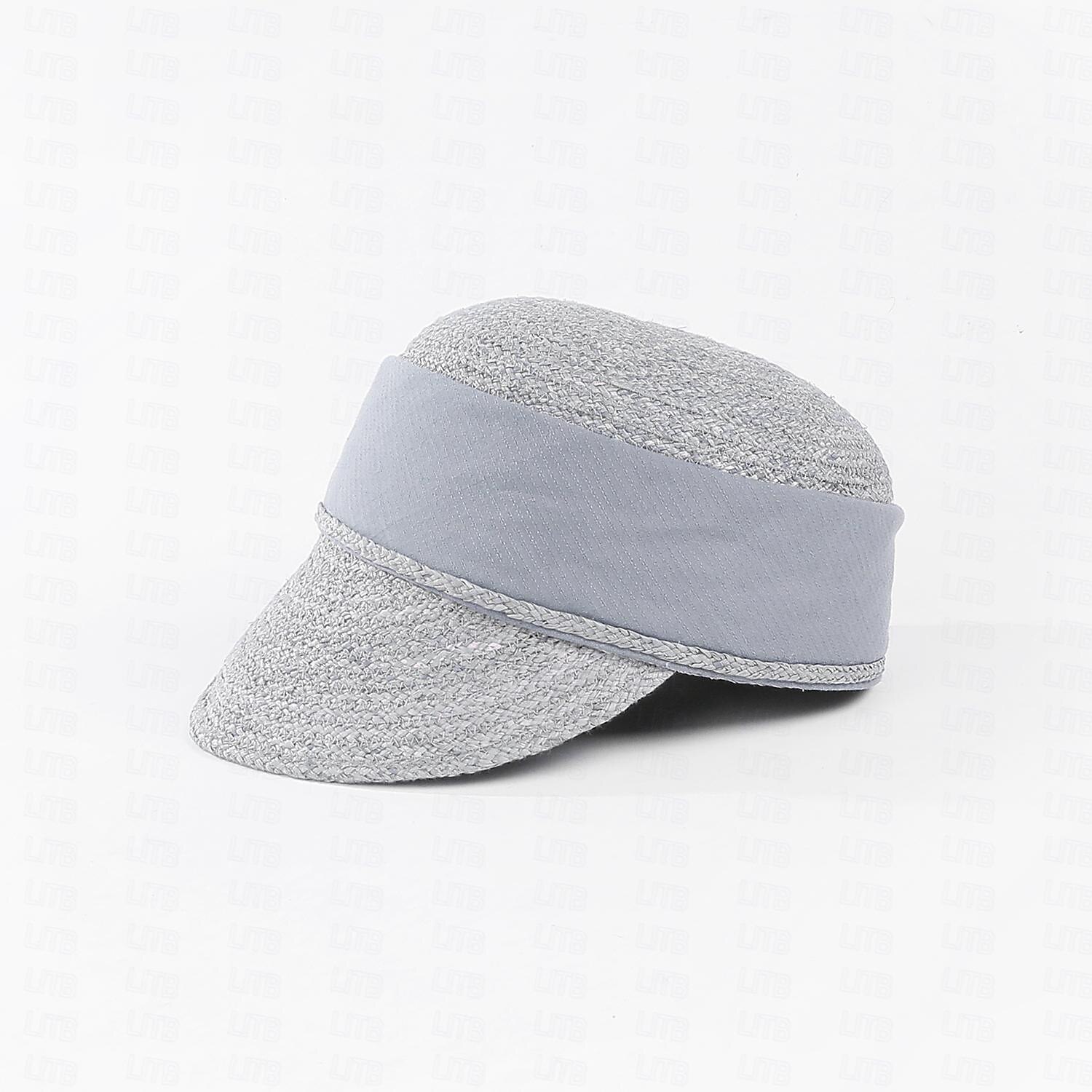 Hats Cotton Fabric Fiber Floppy Hat Straw Hat Sun Hat Casual Holiday Elegant Sun Protection With Lace-up Pure Color Headpiece Headwear 2025 - $28.99 –P7