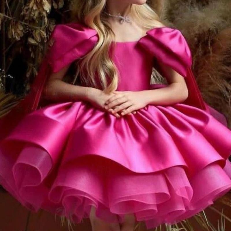 Kids Girls' Flower Girl Dress Party Dress Solid Color Sleeveless Performance Wedding Party Mesh Princess Sweet Mesh Mid-Calf Sheath Dress Tulle Dress Flower Girl's Dress Summer Spring Fall 4-13 Years 2025 - $72.99 –P5