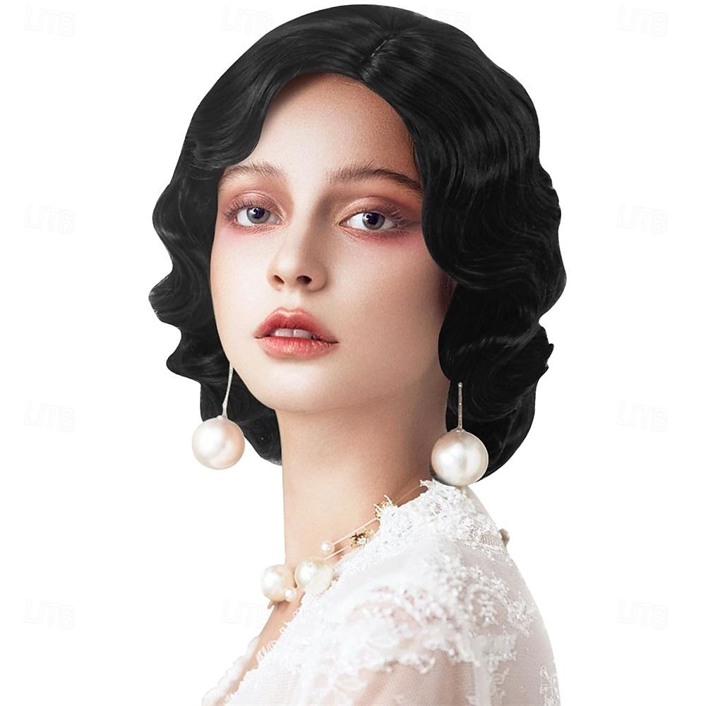Brown Wig 1920s Lady Finger Wave Wig Vintage Brown 20s Wig Women Retro Synthetic Hair Carnival Cosplay Party Costume Wig Halloween Wigs 2026 - $18.49 –P9