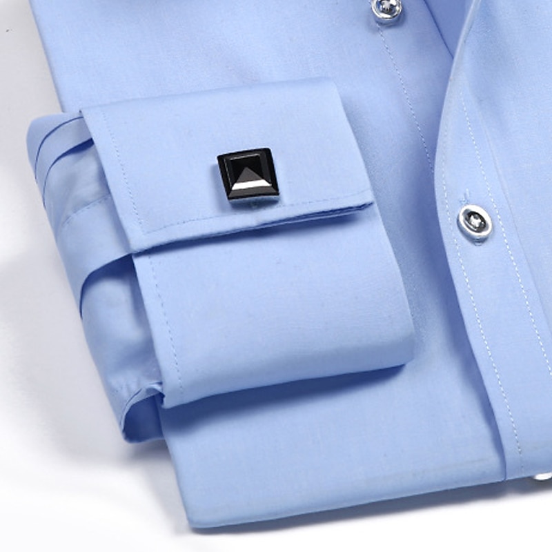 Men's Shirt Dress Shirt Plain Office & Career Wedding Party Black White Yellow Sky Blue Long Sleeve Lapel Spring &  Fall Clothing Apparel 2026 - $26.99 –P6