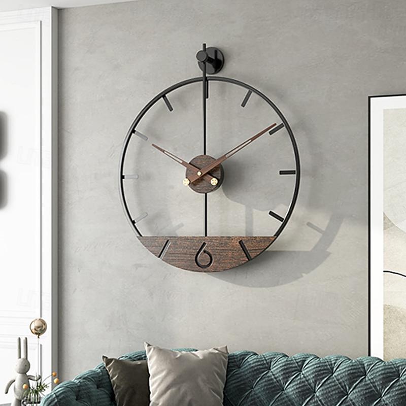 Duży zegar ścienny metalowy retro minimalistyczny nowoczesny okrągły cichy, nie tykające zegary na baterie do salonu/domu/kuchni/sypialni/biura/wystrój szkoły 2026 - $94.99 –P9