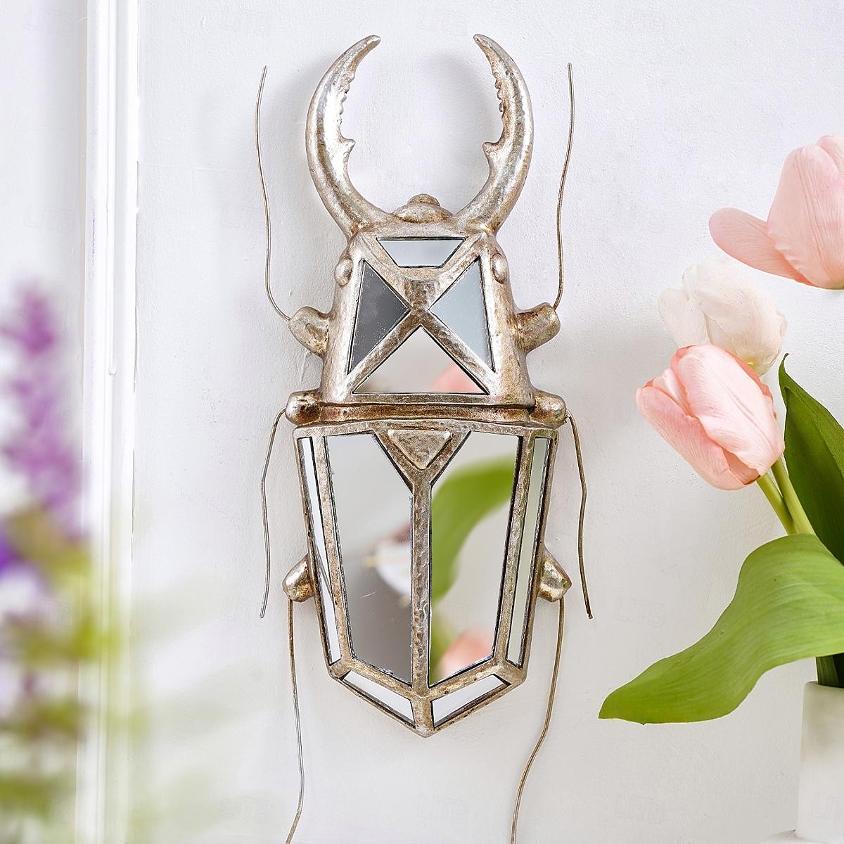 1PC Ccreative Rresin Mmaterial Gold Asilver Uunicorn Beetle Home Decoration Hhandicraft Wall Hanging with a Special Design Of Mmirror Inlaid Surface is a Good Collectible For Iinsect Eenthusiasts 2025 - $54.99 –P6
