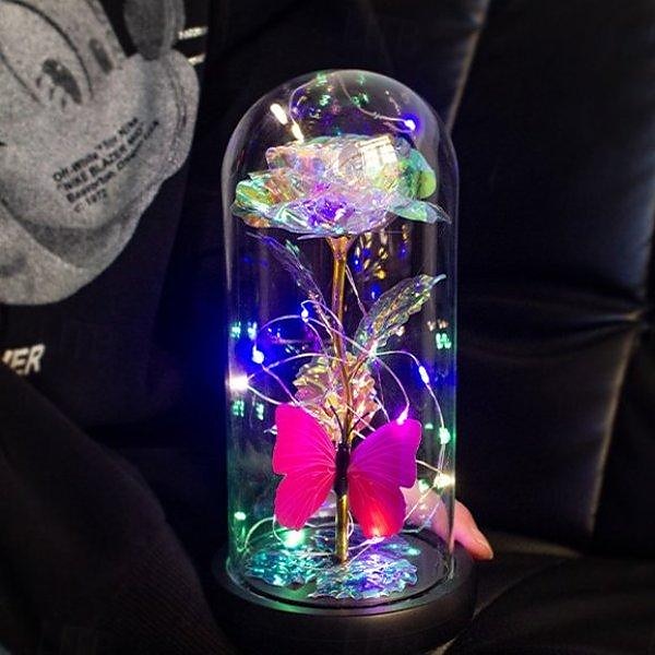 Fiore di rosa luminescente arcobaleno - Regalo romantico per donne ideale per la festa della mamma anniversari matrimoni e occasioni speciali del 2025 a $23.99 –P7