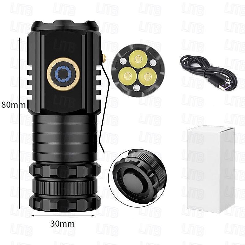 Super Bright Flashlight, Compact Portable Mini Flashlight, Outdoor Waterproof Multi-functional Night Fishing Lamp, Cap Pliers Lamp 2025 - $11.99 –P9