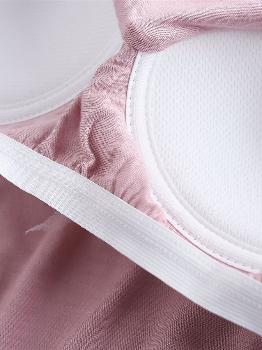 Women's Pajamas Sets Pure Color Fashion Simple Comfort Home Daily Bed Modal Breathable V Wire Short Sleeve T shirt Tee Pant Chest pads Summer Home Outfits 2025 - $29.99 –P17