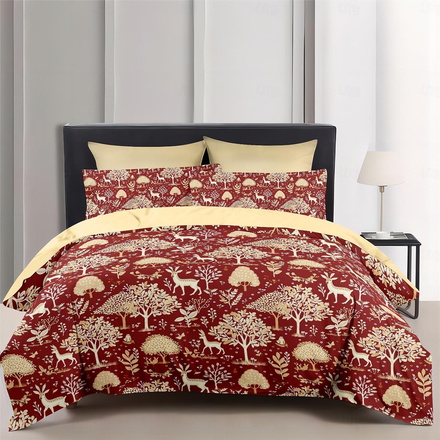 100% Cotton Duvet Cover Set Tree Pattern Set Soft 3-Piece Luxury Bedding Set Home Decor Gift King Queen Duvet Cover 2025 - $37.99 –P12