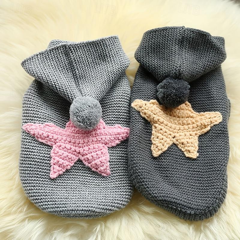 Собаки Коты Свитера Джемпер Мода Симпатичные Стиль Зима Теплый Мягкий Влажная чистка Удобный на открытом воздухе Спорт Одежда для собак for  2026 - $30.99 –P6