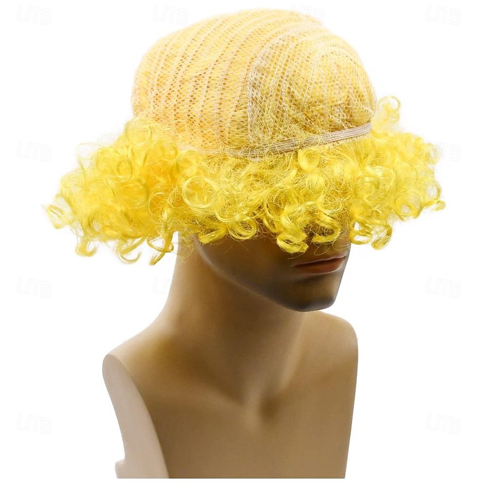 باروكات أفريقية قصيرة منفوشة - شعر مستعار ديسكو هيبي مجعد للنساء والرجال لأزياء تنكرية لحفلات الهالوين، شعر مستعار لعيد القديس باتريك 2025 - $21.99 –P8