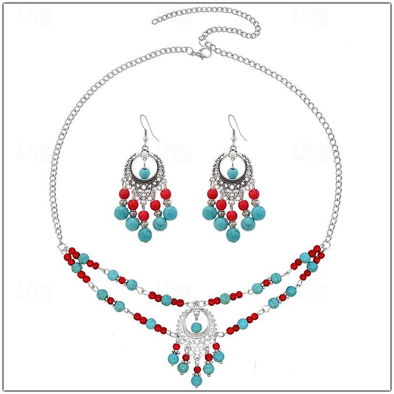 Naszyjniki Kolczyki Naszyjniki Nausznice Retro / vintage Artystyczny Boho Stop Na Cosplay Damskie Biżuteria kostiumowa Modna biżuteria 2025 - $13.99 –P7