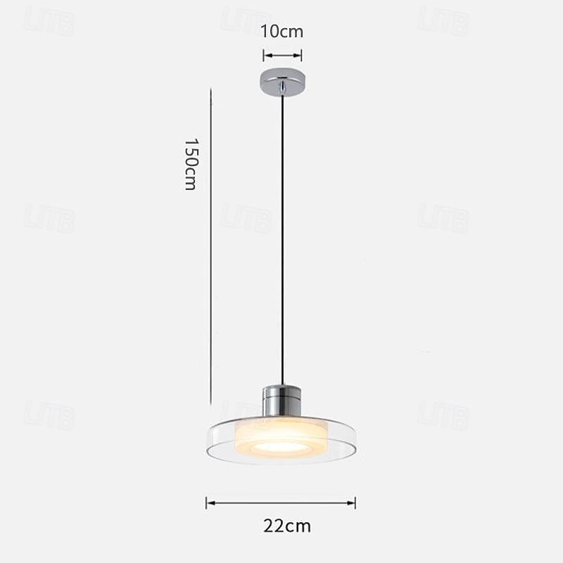 22 cm Single Design Island Design Pendant Light Glass Glass Painted Finishes Modern Nordic Style 110-120V 220-240V 2026 - $229.99 –P2