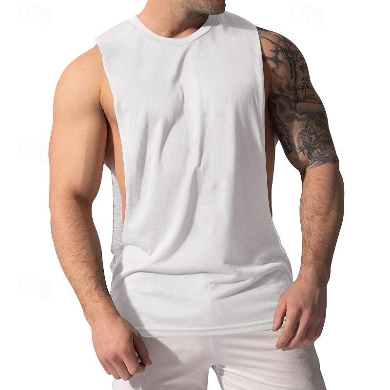 Herren Tank Top Shirt Unterhemden Ärmellos Rundhalsausschnitt Frühling Sommer Glatt Modisch Designer Basic Sexy Urlaub Strasse Ausgehen Hellblau Weiß Rosa Top T-Shirt für Herren 2025 - $10.49 –P15
