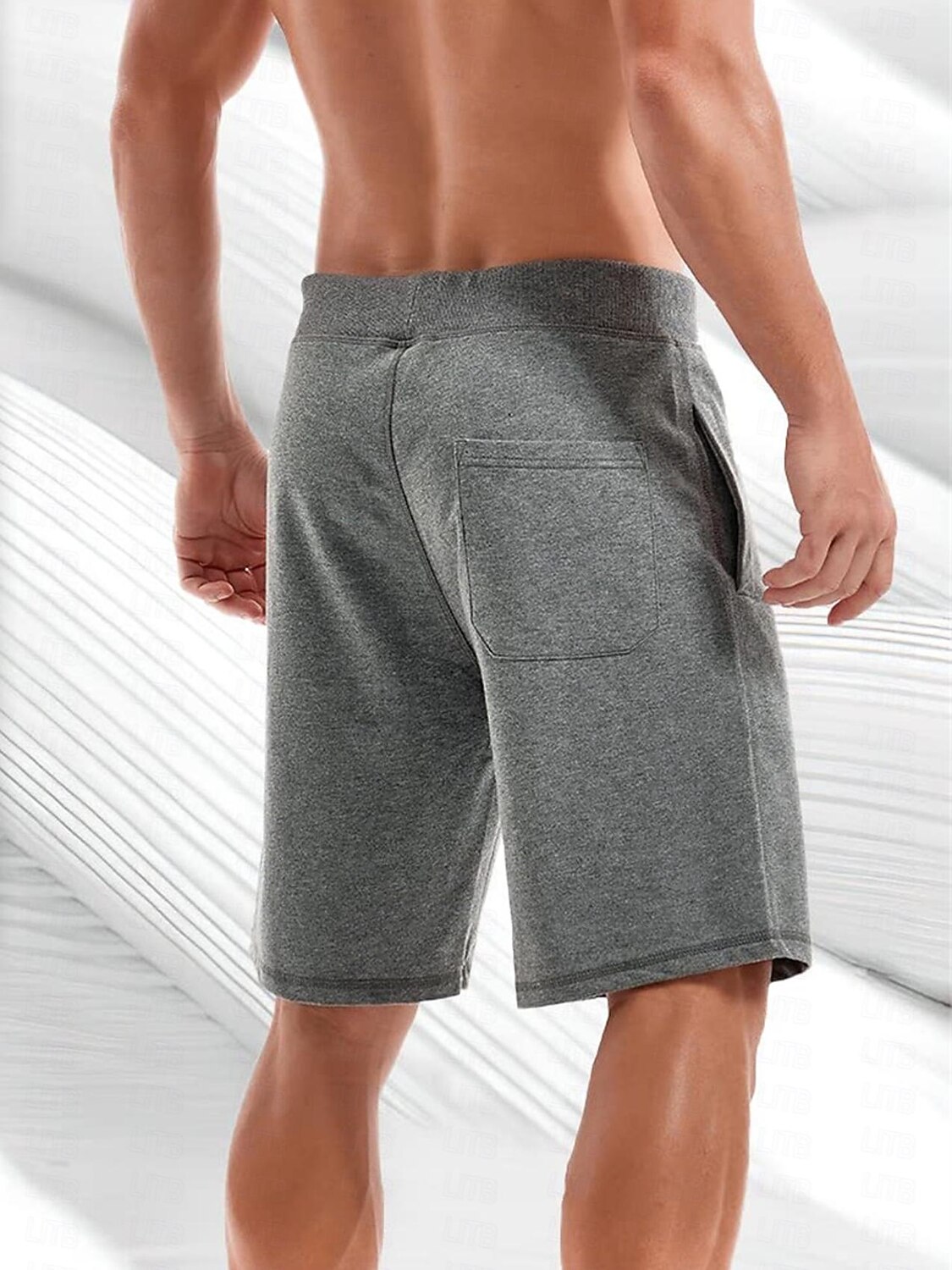 Men's Sweat Shorts Shorts Workout Shorts Casual Shorts Drawstring Pocket Elastic Waist Plain Comfort Breathable Knee Length Casual Daily Holiday Sports Fashion Blue Khaki Micro-elastic 2026 - $18.99 –P11