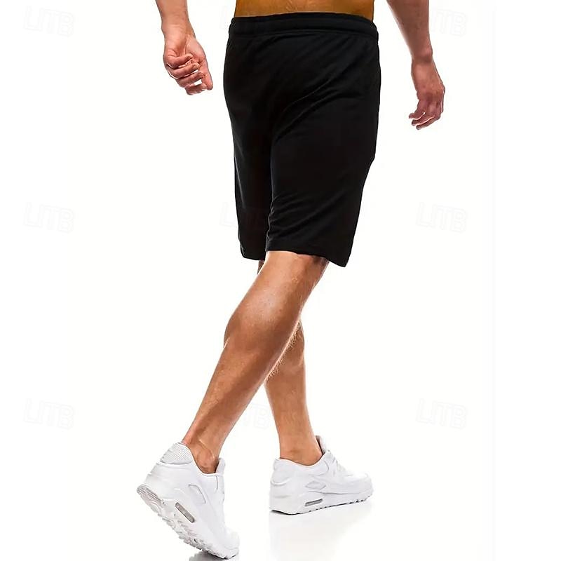 رجالي شورت العرق شورت كاجوال رباط مرونة الخصر سهل متنفس ناعم فضفاض عطلة نهاية الاسبوع موضة أناقة الشارع أسود رمادي مرن نسبياً 2025 - $6.49 –P3