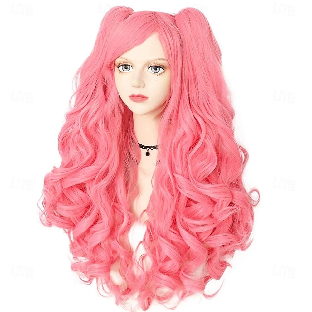 Peruca Longa Cacheada Azul com Rabo de Cavalo Peruca Azul Claro com 2 Rabos de Cavalo Peruca Lolita Azul com Franja para Mulheres Peruca Anime Peluca Azul para Fantasia Carnaval Halloween de 2025 por $35.99 –P5