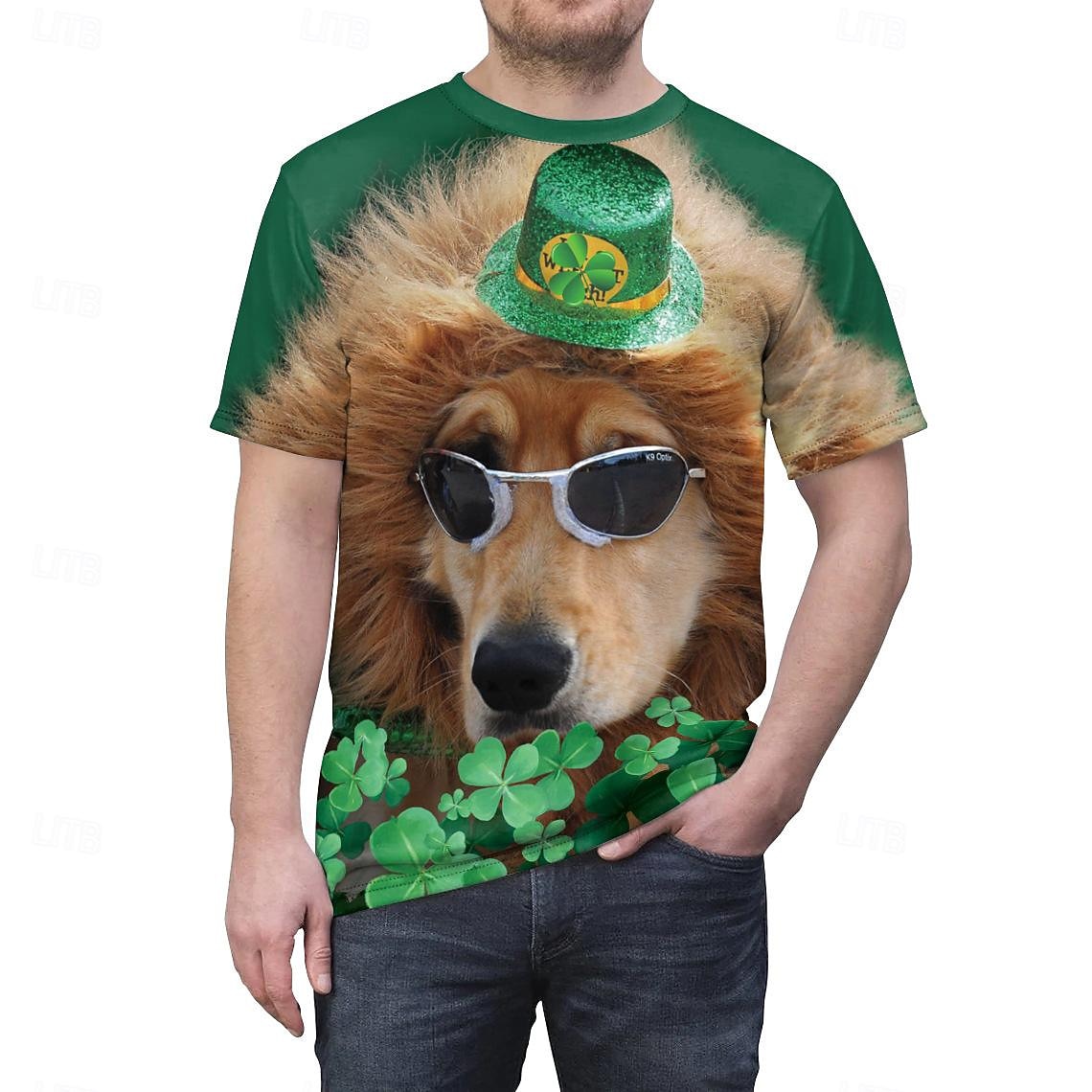 St. Patrick's Day trèfle irlandais t-shirt dessin animé manga imprimé t-shirt graphique pour couple hommes femmes adultes impression 3D 100% polyester fête festival de 2026 ? $17.99 –P1