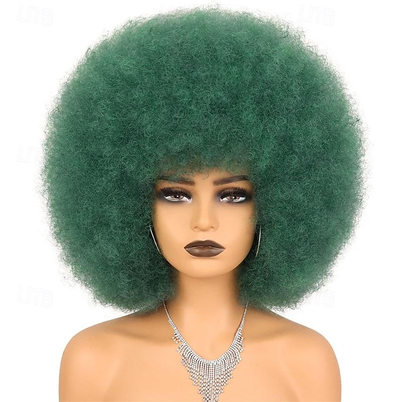 parrucche afro rosse per donne nere parrucca senza colla da indossare e andare da 10 pollici parrucche afro ricce parrucche sintetiche color borgogna per feste quotidiane costume cosplay uso del 2025 a $19.99 –P14