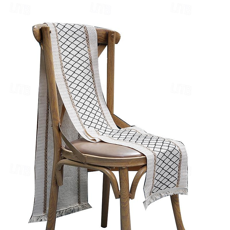 70 Zoll langer Boho-Tischläufer für die Inneneinrichtung, rustikaler Bauernhaus-Tischläufer, cremefarben & Brauner Makramee-Tischläufer mit Quasten für Boho-Esszimmer, Schlafzimmer und Restaurant 2025 - $15.49 –P3