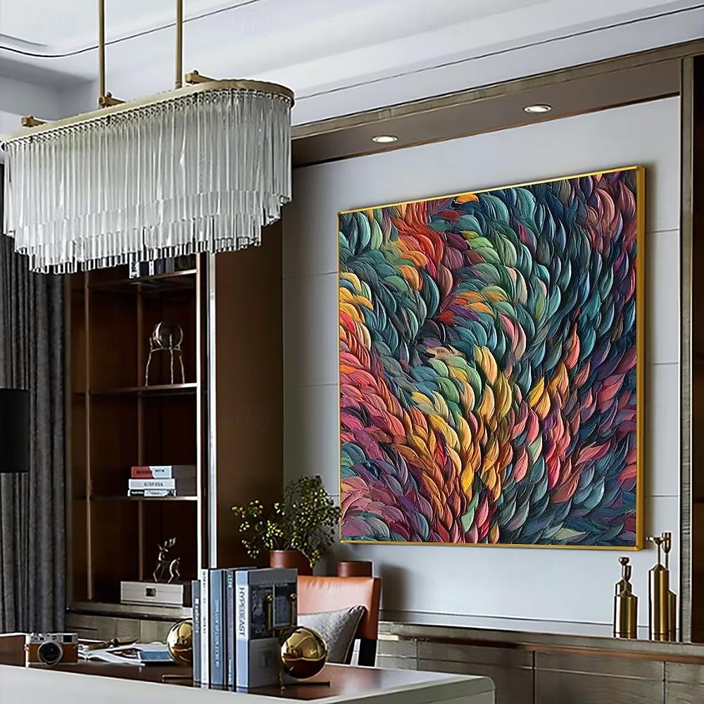 mintura kézzel készített színes olajfestmények vászonra falművészeti dekoráció modern absztrakt tollképek lakberendezéshez hengerelt keret nélküli feszítetlen festmény 2026 - $71.99 –P3