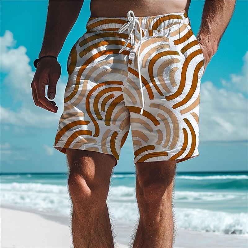 Waves Men's Resort 3D Printed Board Shorts Swim Trunks Elastic Waist Drawstring with Mesh Lining Aloha Hawaiian Style Holiday Beach S TO 3XL 2025 - $19.99 –P7