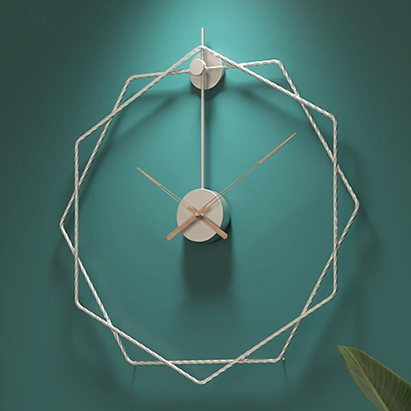 geometria grande orologio da parete decorativo in metallo silenzioso senza ticchettio grandi orologi decorazioni moderne per la casa per soggiorno camera da letto sala da pranzo ufficio 50 60 80 cm del 2025 a $100.99 –P10