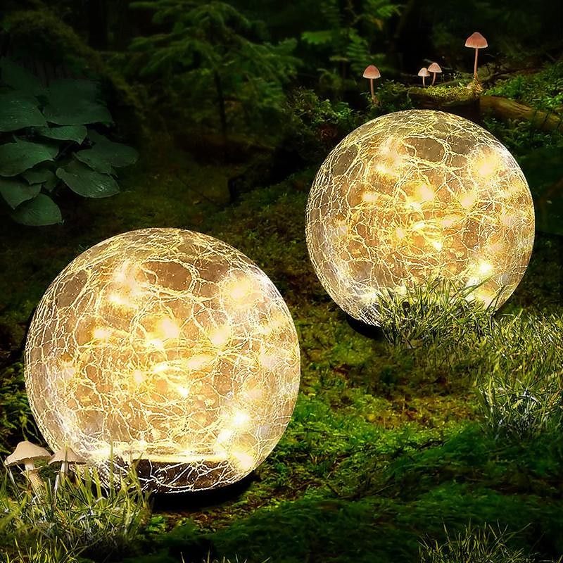 solární lední hokej pohřbená lampa trávník vložená lampa venkovní nádvoří zahrada krok atmosféra dekorace led crack lampa 2025 - $24.99 –P1