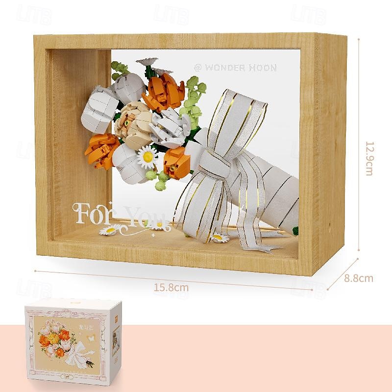 presentes do dia das mulheres luar sociedade mini partículas criativas brinquedos diy blocos de construção de flores eternas série pacote de flores dia das mulheres presentes do dia das mães para de 2025 por $45.69 –P7