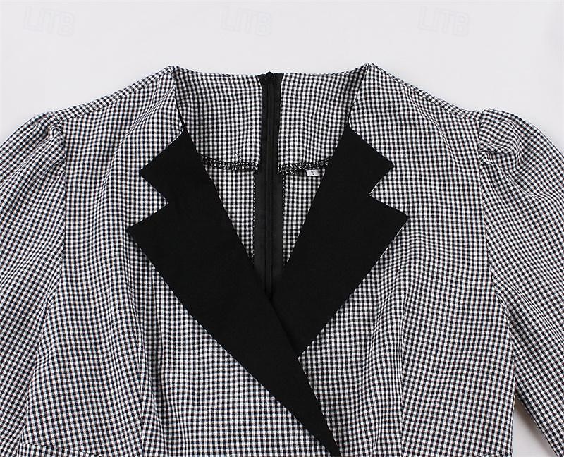 Retro / vintage 1950-tallet Vintage kjole Cocktailkjole Swing kjole Flare kjole Rutet Dame Maskerade Fest / aften Utdrikningslag Voksne Kjole Hjemkomstkjoler 2025 - $35.99 –P4