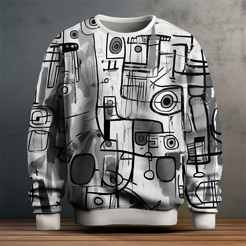 Per uomo Graffiti Felpe Maglia Maglione Manica Lunga Felpa Girocollo Moda Quotidiano Casual Stampa 3D Abbigliamento casual alla moda Uscire Stampa 3D Primavera & Autunno del 2026 a $32.99 –P11