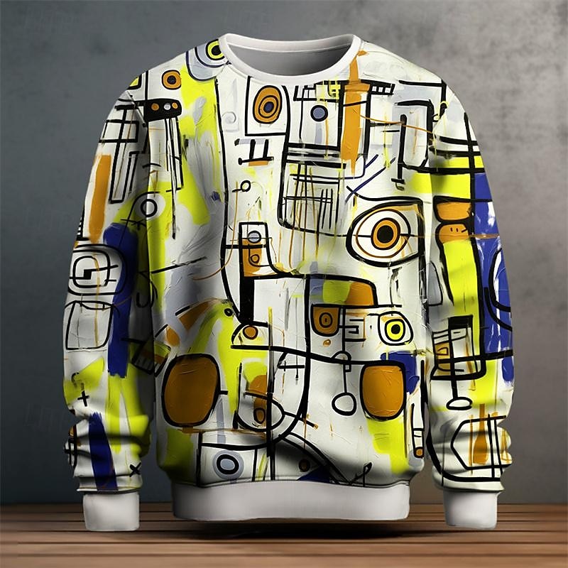 Per uomo Graffiti Felpe Maglia Maglione Manica Lunga Felpa Girocollo Moda Quotidiano Casual Stampa 3D Abbigliamento casual alla moda Uscire Stampa 3D Primavera & Autunno del 2026 a $32.99 –P9