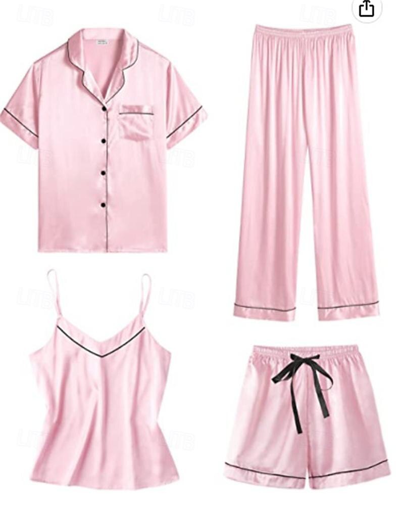 Vuxna Ensfärgat Pyjamas Nattkläder Onesie-pyjamas Kigurumi pyjamas Pyjamas För Dam Dagliga kläder Tecknad serie 2025 - $39.99 –P4