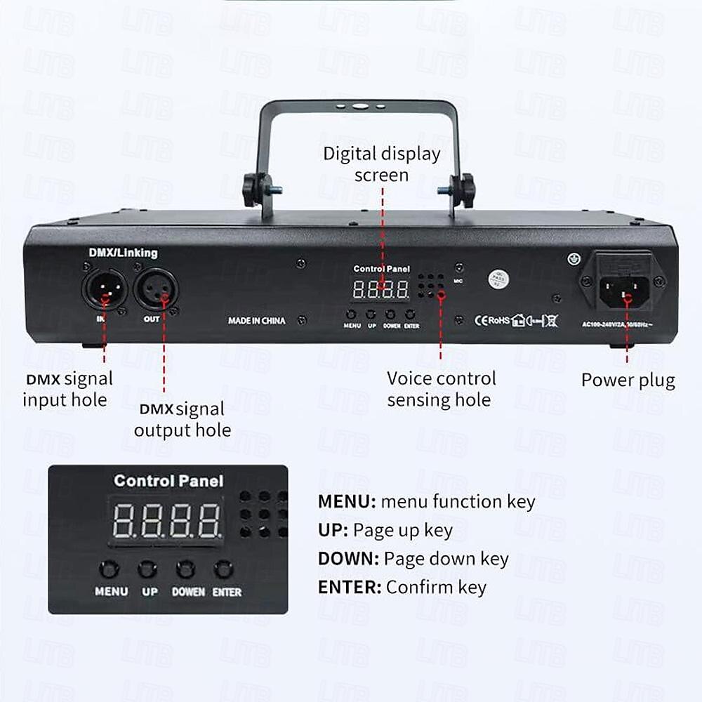 Party Lights Indoor DJ Disco Lights 3D Effect Sound Sensing Laser Lights Flash Stage Lights Projector Home Show Christmas Halloween Party Birthday Decorations Club KTV Bar Karaoke 2025 - $168.99 –P5
