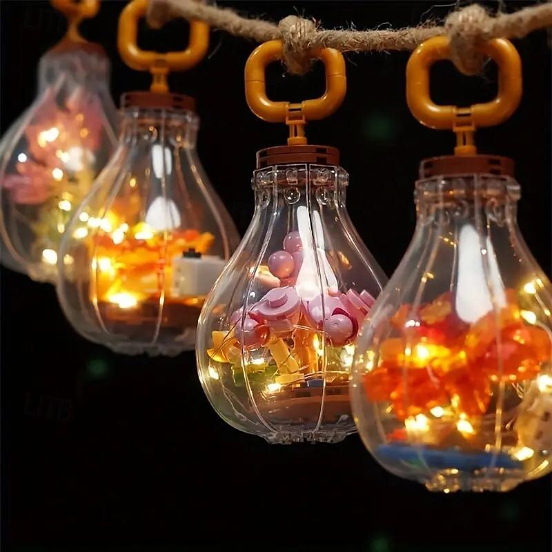 kvinnodagen presenter glödlampa suckulent blomma växt byggstenar suckulent krukväxt byggstenar skrivbordsdekoration present kvinnodag mors dag presenter till flickor mors dag presenter till mamma 2025 - $59.99 –P6