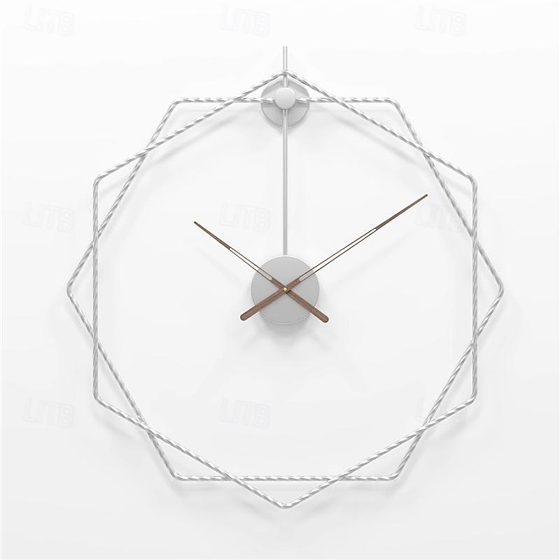 geometria grande orologio da parete decorativo in metallo silenzioso senza ticchettio grandi orologi decorazioni moderne per la casa per soggiorno camera da letto sala da pranzo ufficio 50 60 80 cm del 2025 a $100.99 –P3