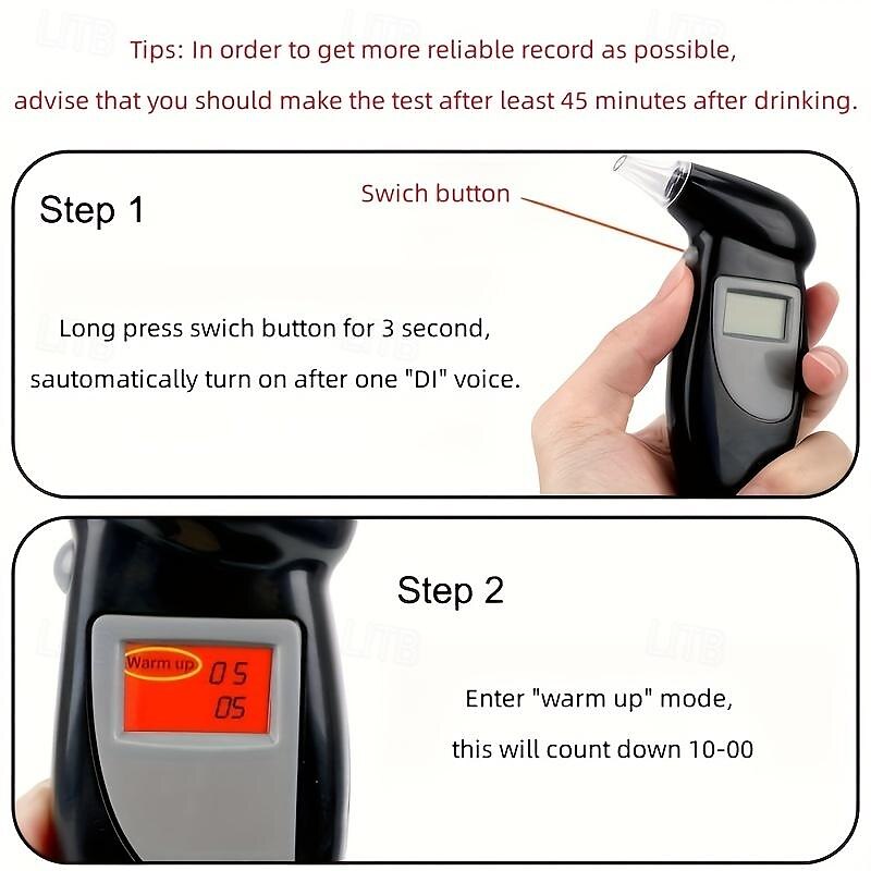 digitale alcoholtester adem alcoholtester blaastest blaastest alcohol ademtester geleverd zonder batterij 2025 - $17.99 –P4