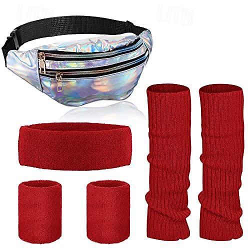 שנות ה-80 נשף מסכות תחפושות בגדי ריקוד נשים האלווין (ליל כל הקדושים) קרנבל נשף מסכות מסיבה\אירוע ערב מסיבת רווקות מצעד הגאווה מבוגרים מחממי רגליים שק גומיות 2026 - $21.99 –P6