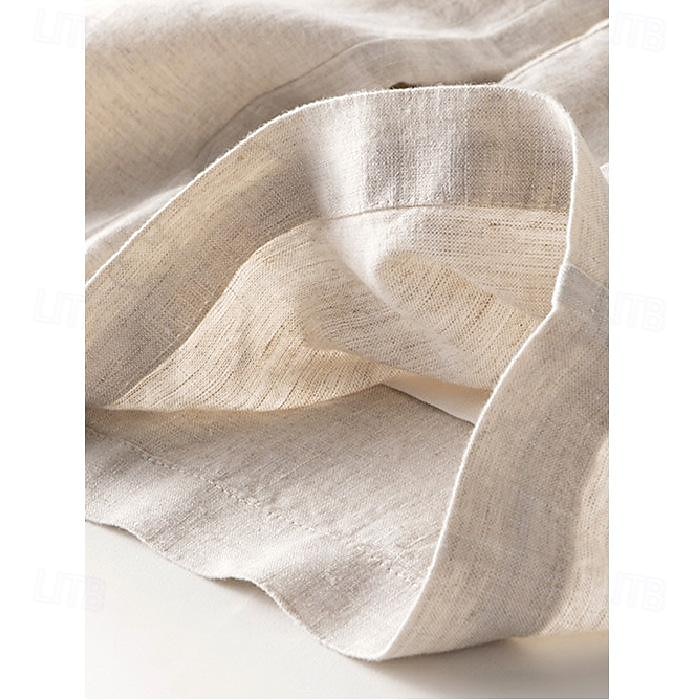 Pentru femei Picior Larg Pantaloni din bumbac in Pantaloni Modă Lungime totală Simplu Buzunare laterale Picior Larg Respirabilitate Comfortabil Inelastic Casul / Zilnic Negru Alb Kaki Primăvara 2025 - $33.99 –P5