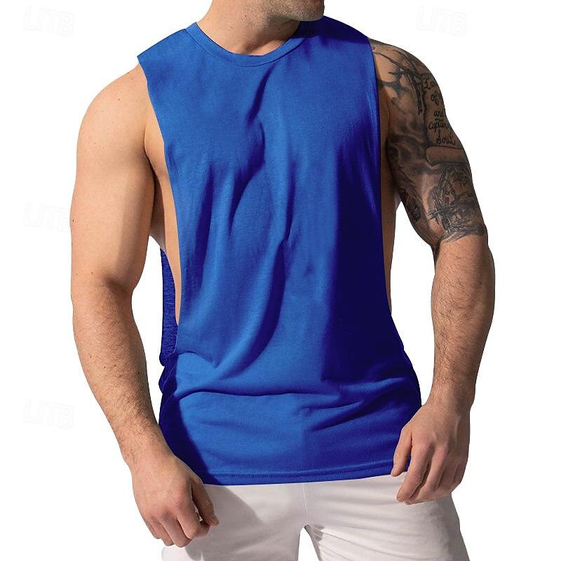 Herren Tank Top Shirt Unterhemden Ärmellos Rundhalsausschnitt Frühling Sommer Glatt Modisch Designer Basic Sexy Urlaub Strasse Ausgehen Hellblau Weiß Rosa Top T-Shirt für Herren 2025 - $10.49 –P4