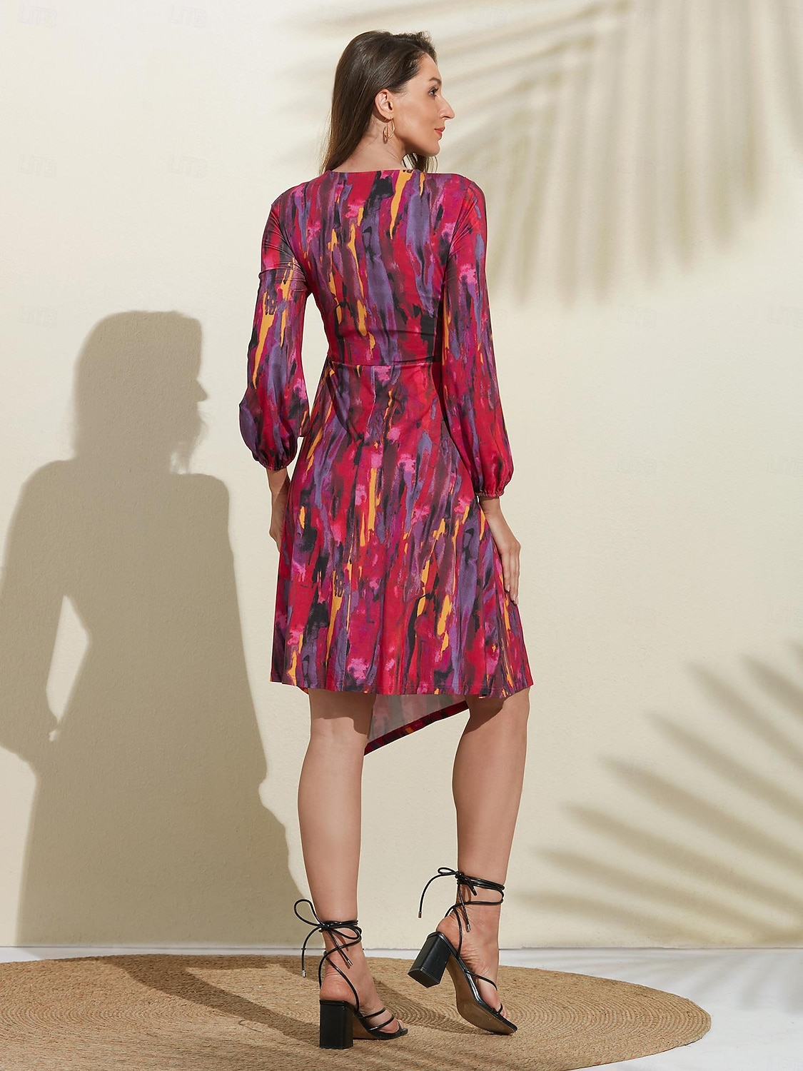 Graphic Knot Front A-Line Midi Dress 2025 - $72.99 –P4