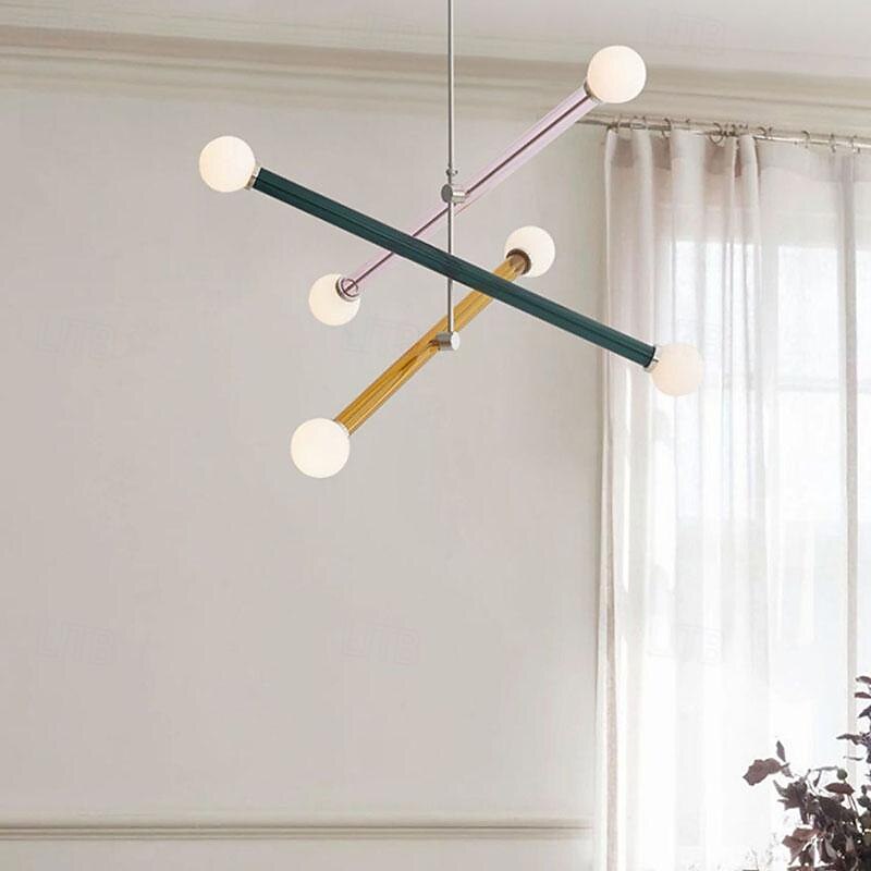 led modern csillár lámpa, csillár világítás színes üveggel kávézó étterem függeszték állítható függőlámpa dizájn mennyezeti lámpatest nappali étkezőbe nagy szekrény 110-240v 2025 - $449.99 –P4
