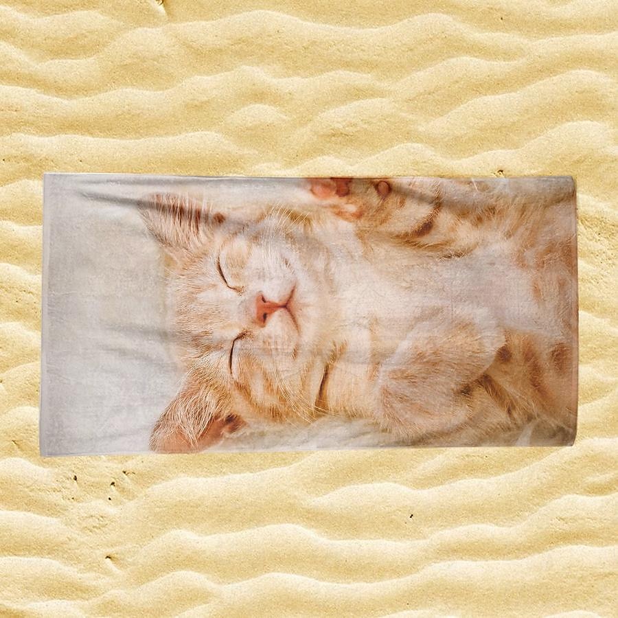 Serviettes de plage personnalisées avec photo serviette de bain serviettes de plage personnalisées avec photo cadeau personnalisé pour la famille ou les amis 31"63" (impression recto seulement) de 2025 ? $26.99 –P9