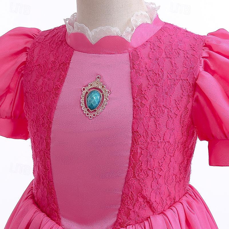 princess peach birthday dress Girls Birthday Dress Children's Ball Princess Dress