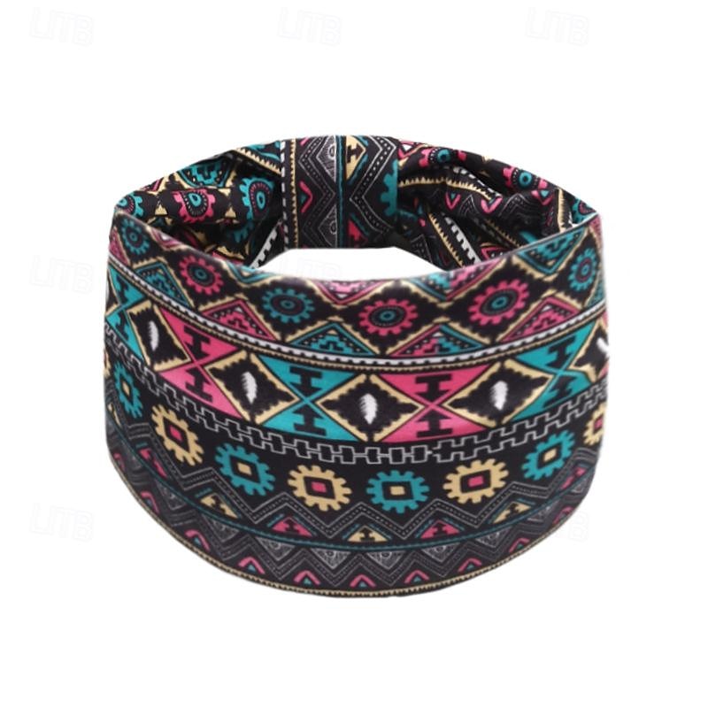 Bohemian Women S Elastic Headband African Fashion Print Wide Brimmed Headscarf Sports Yoga Headband 2025 - $6.99 –P2