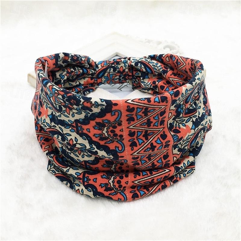 fascia boho fascia per capelli larga da donna boho elastico sportivo copricapo yoga fascia per capelli allenamento fascia per capelli del 2025 a $6.99 –P14