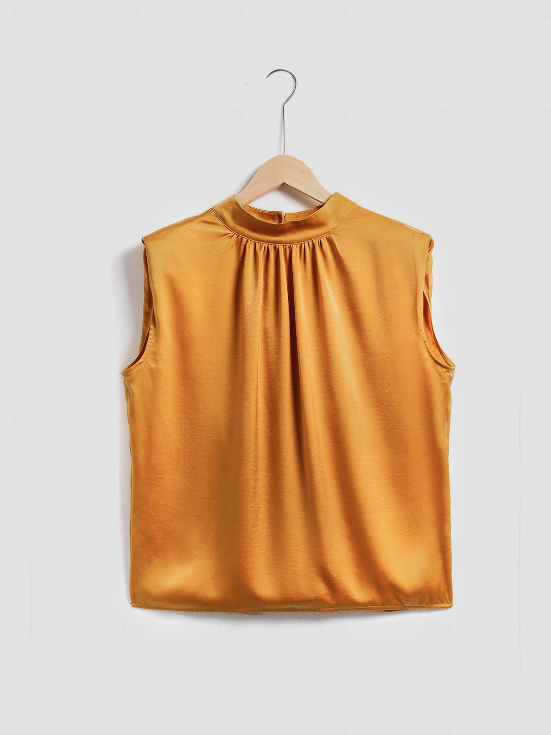 camicetta senza maniche in raso a collo alto del 2025 a $51.99 –P7