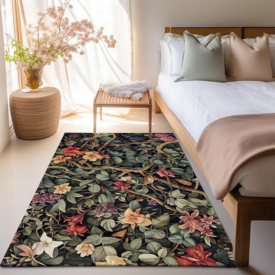 Inspirierter William Morris-Bereichsteppich, Küchenmatte, rutschfeste, ölbeständige Bodenmatte, Wohnzimmerteppich, Innen- und Außenmatte, Schlafzimmerdekoration, Badezimmermatte, Eingangsbereich, 2025 - $16.99 –P15